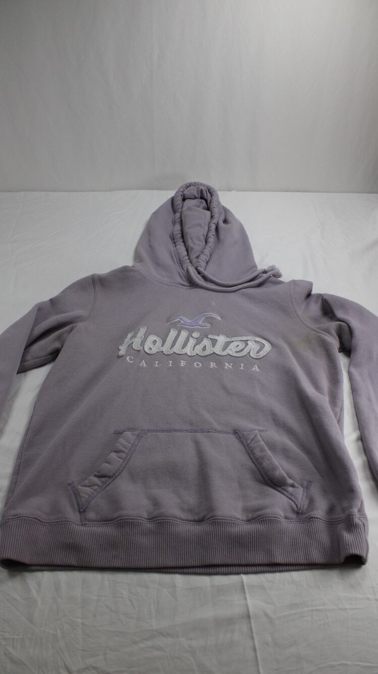 VTG Hollister Women S Purple Hoodie Spell Out Applique Pullover Sweatshirt Y2K